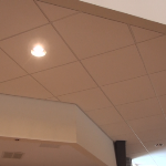 USG Astro 2x2 revealed edge ceiling tile in soffit